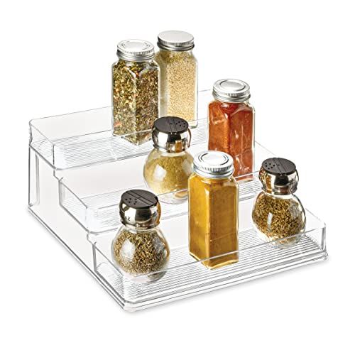 Houseware Spice Rack Organizer with 24 Empty Square Spice Jars