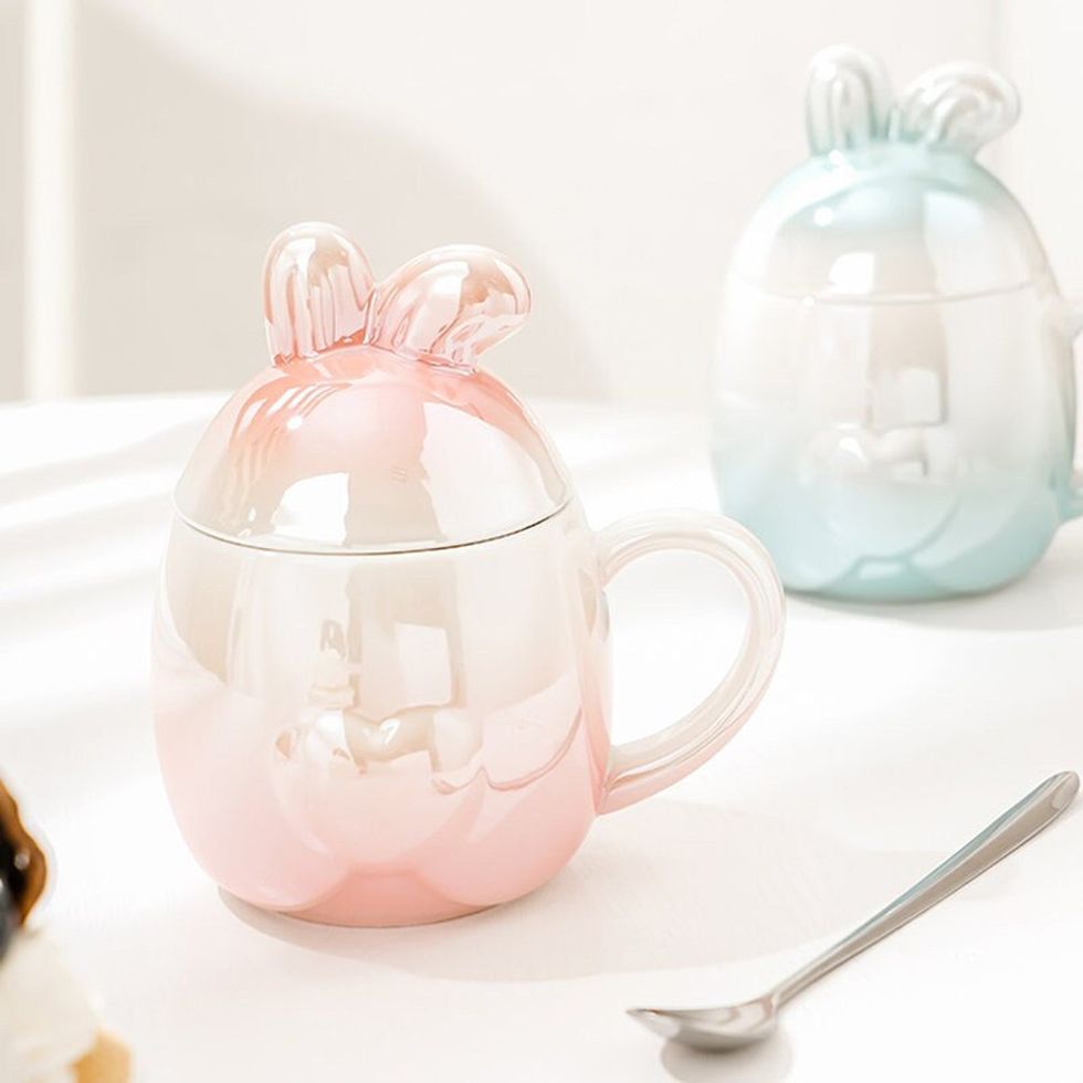 Ceramic Cute Rabbit Mug with Lid