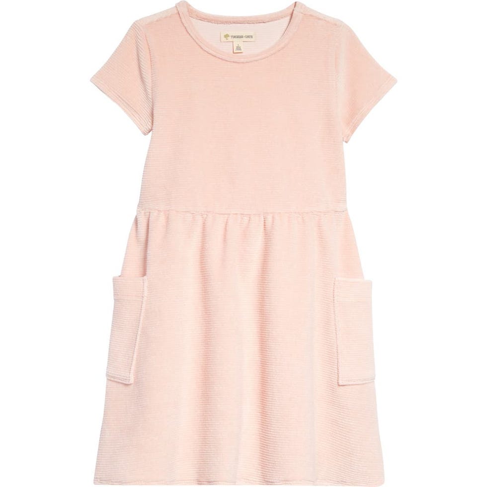 Kids' Velour Pocket Dress