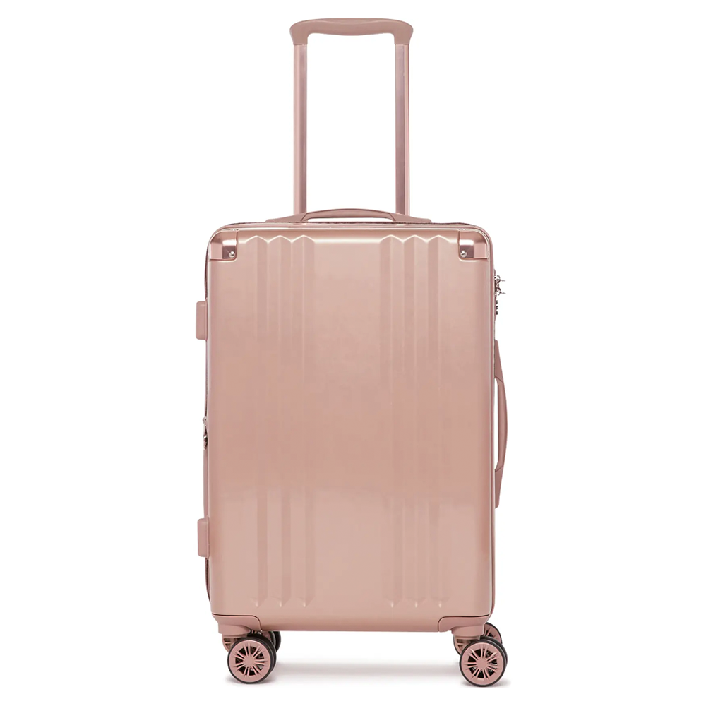 Ambeur 22-Inch Rolling Spinner Carry-On in Rose Gold 