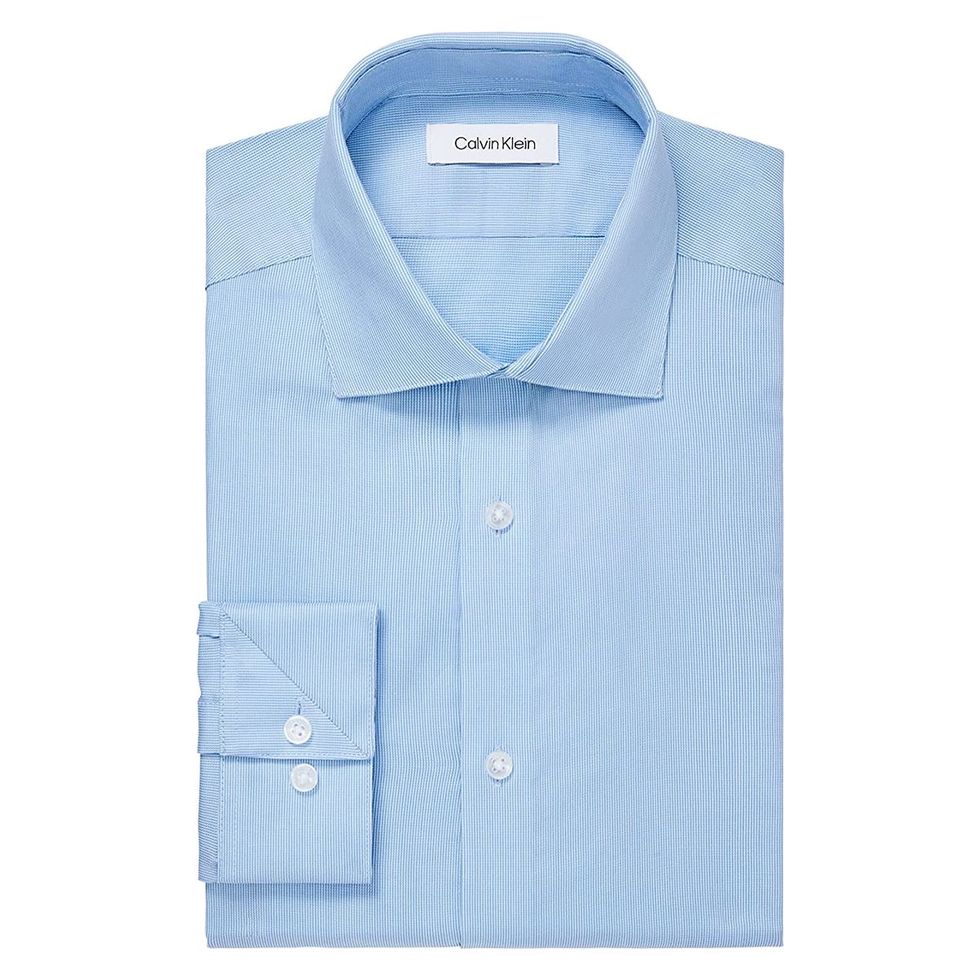 Slim-Fit Non-Iron Stretch Solid Dress Shirt