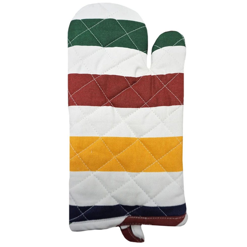 Home & Manor Kitchen Stripe Oven Mitt