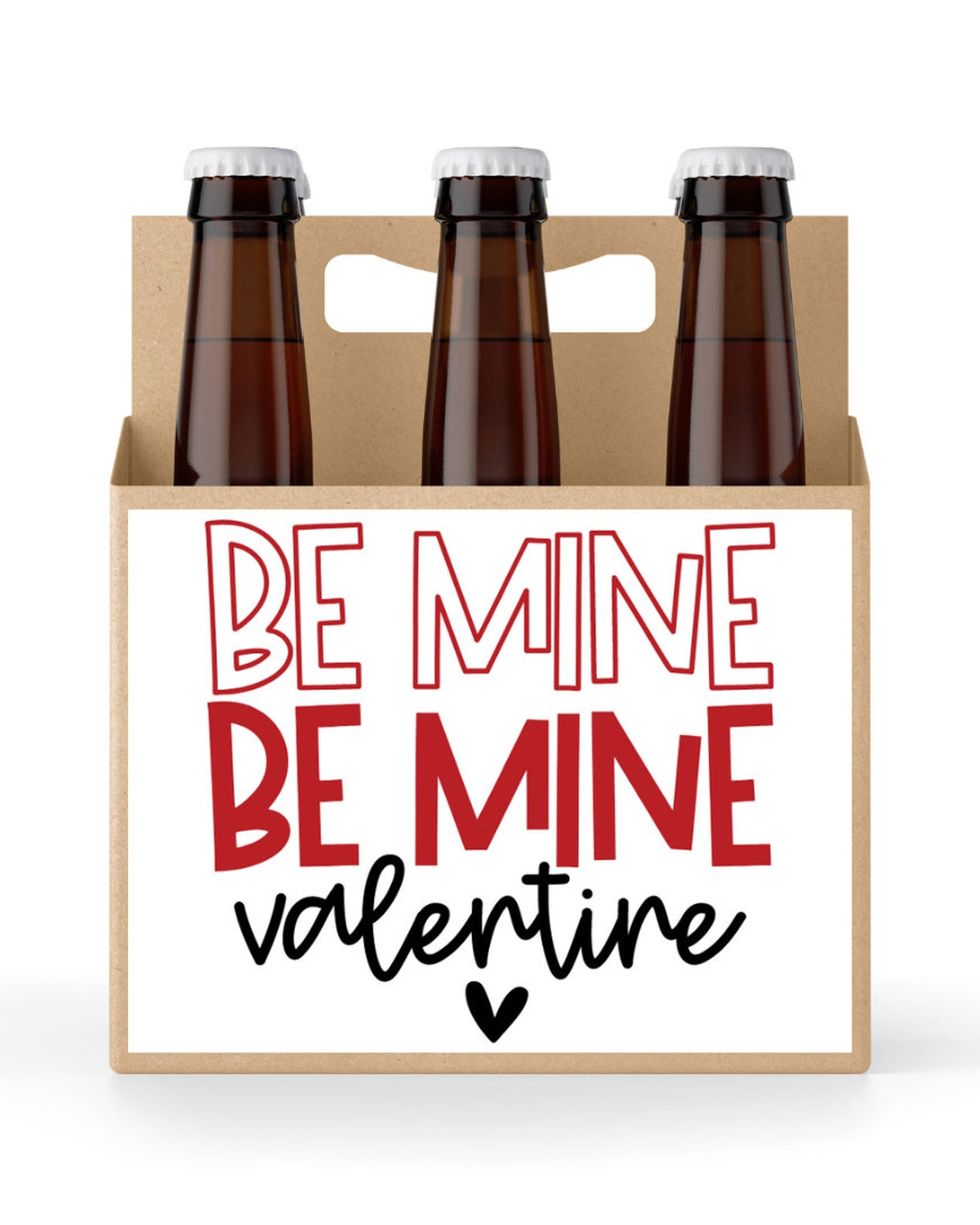 Be Mine Valentine 6 Pack Beer Bottle Caddy