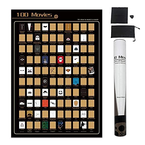 100 Movies Scratch Off Poster 