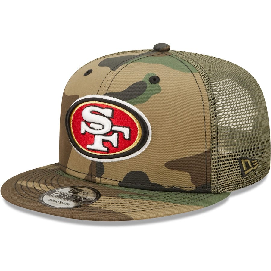 San Francisco 49ers 2023 SALUTE-TO-SERVICE SNAPBACK Camo-Red Hat