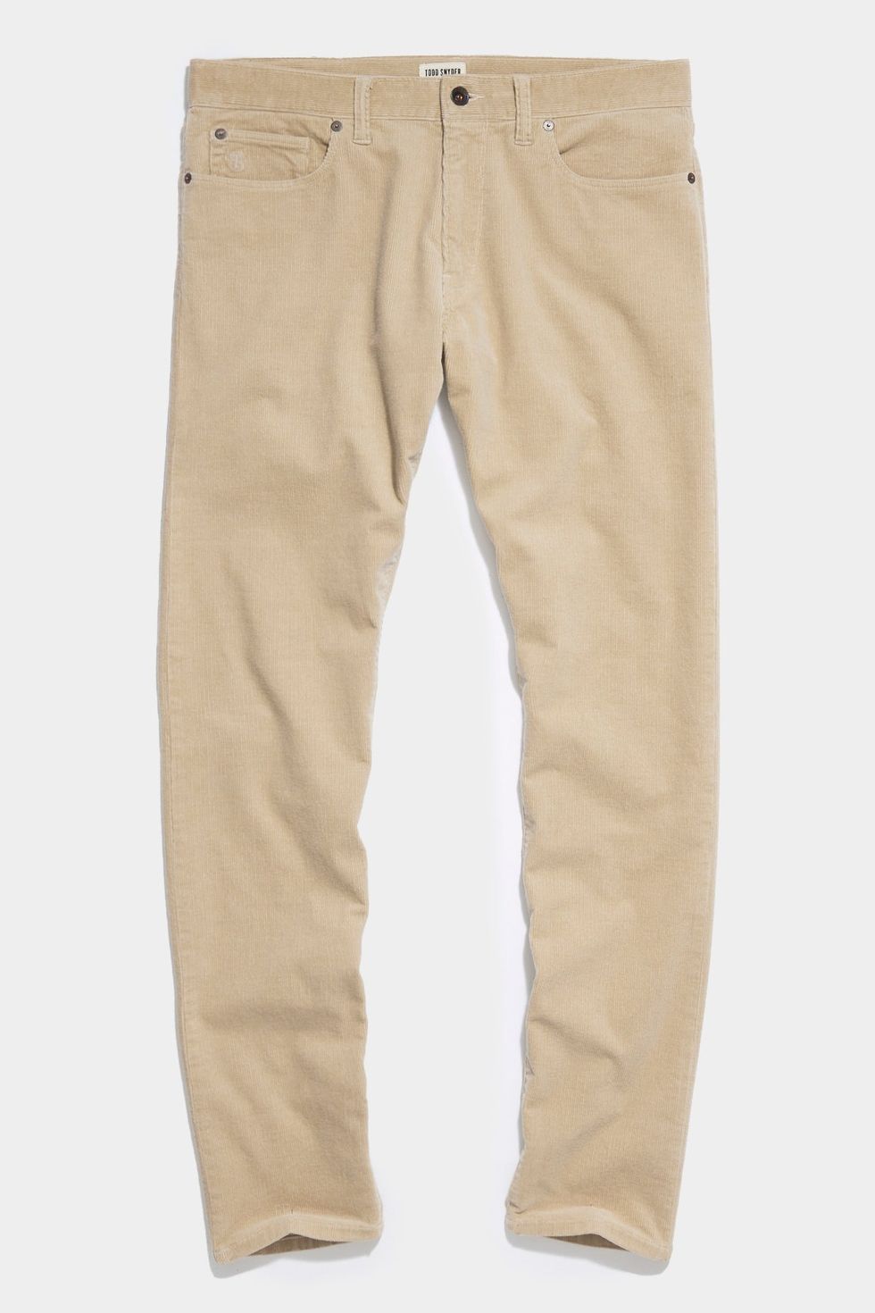 Slim Fit 5-Pocket Italian Corduroy Pant in Khaki
