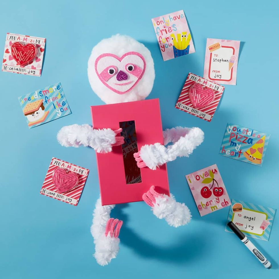 Sloth Valentine's Day Card Box