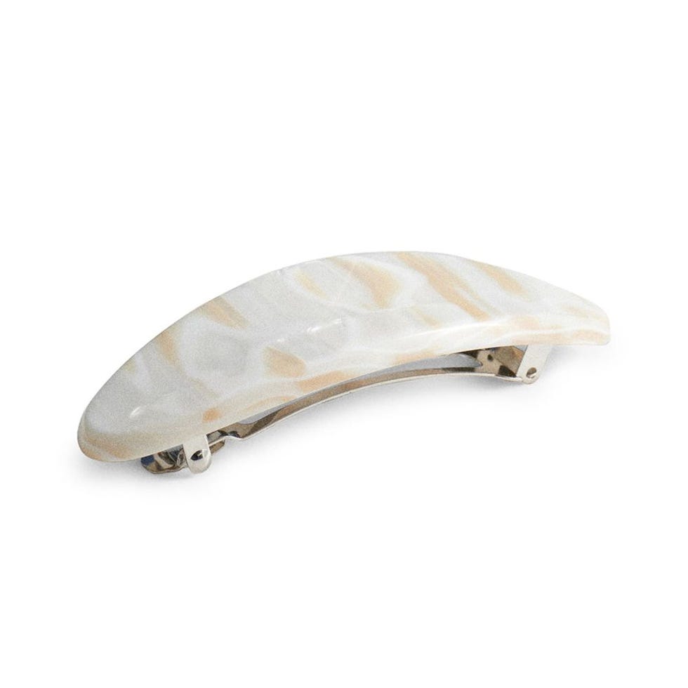 Mollusc Oval Barrette in Mother Of Pearl