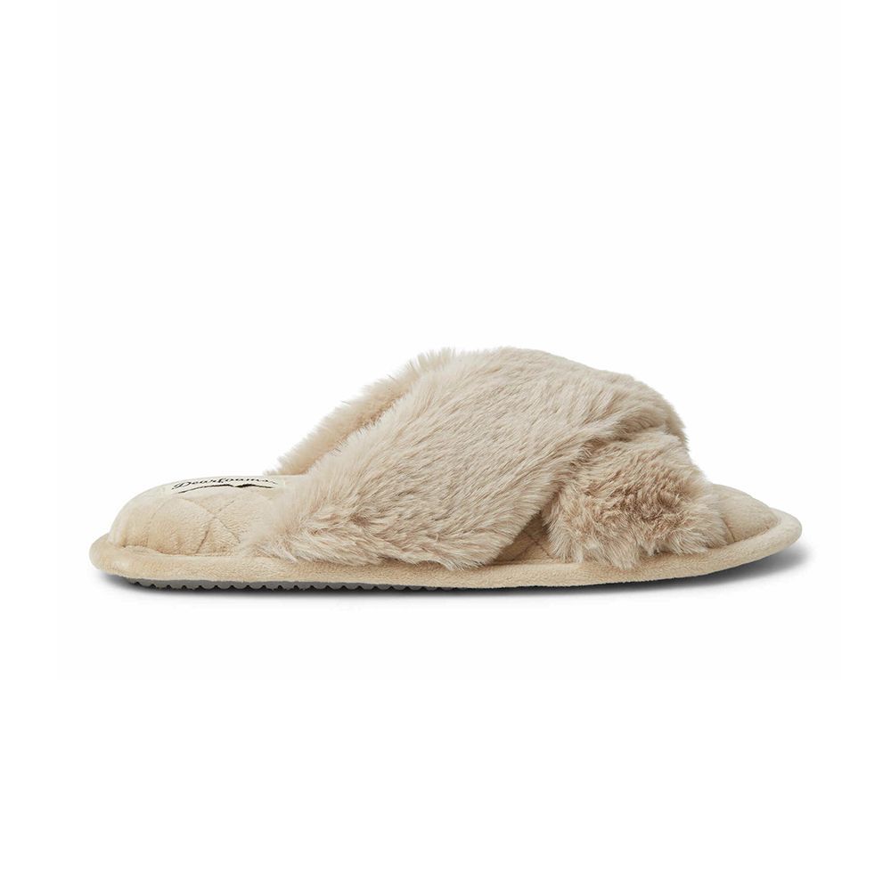 Jessica Furry Crossband Slide Slipper