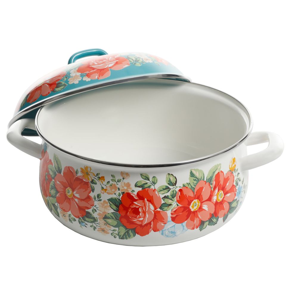 The Pioneer Woman Vintage Floral 4-Quart Dutch Oven with Lid
