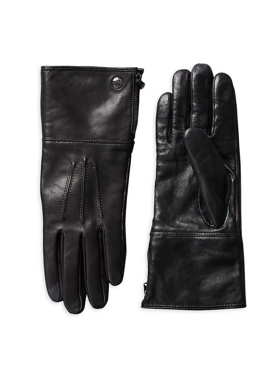 ladies fleece lined leather gloves