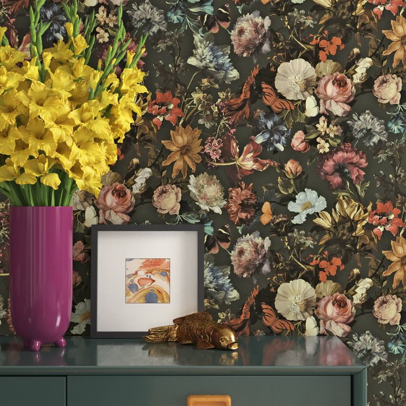 Logan Floral Wallpaper, by sq. ft.
