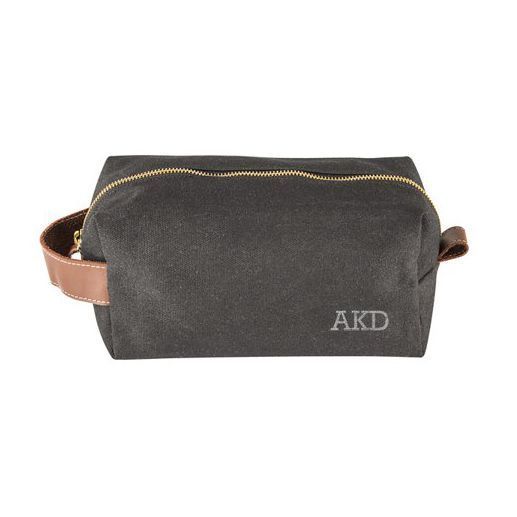 Personalized Leather Dopp Bag