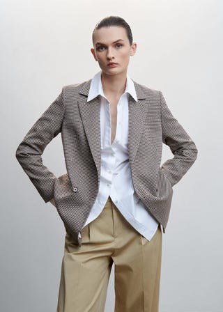 Plaid wrap jacket