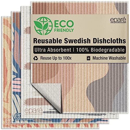 Wowables, Swedish Dish Cloths on a Roll, Reusable & Biodegradable Paper  Towels, 30 Count Roll, 2 PACK