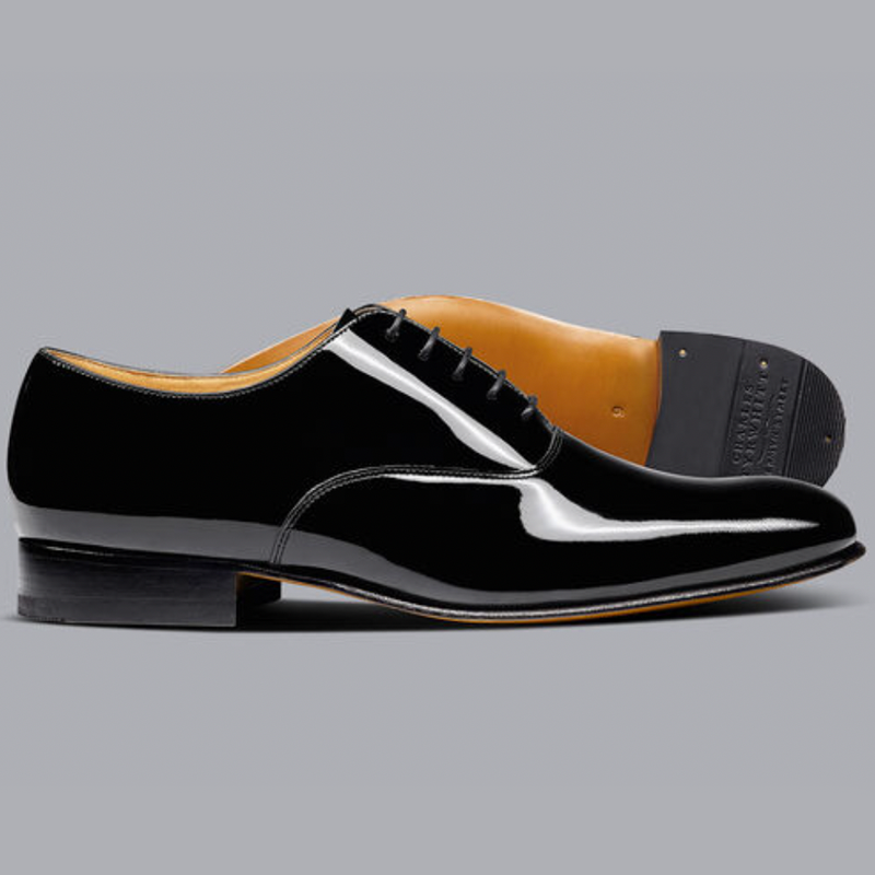 Black Tie Tuxedo Shoes - Patent Leather Oxfords And Pumps