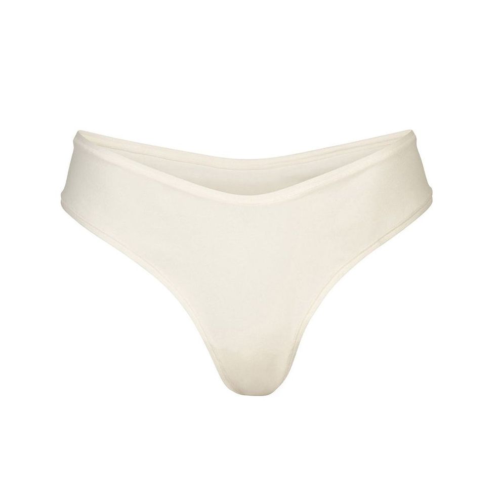 SKIMS on X: The Cotton Rib Thong ($20) in Soot - available now in