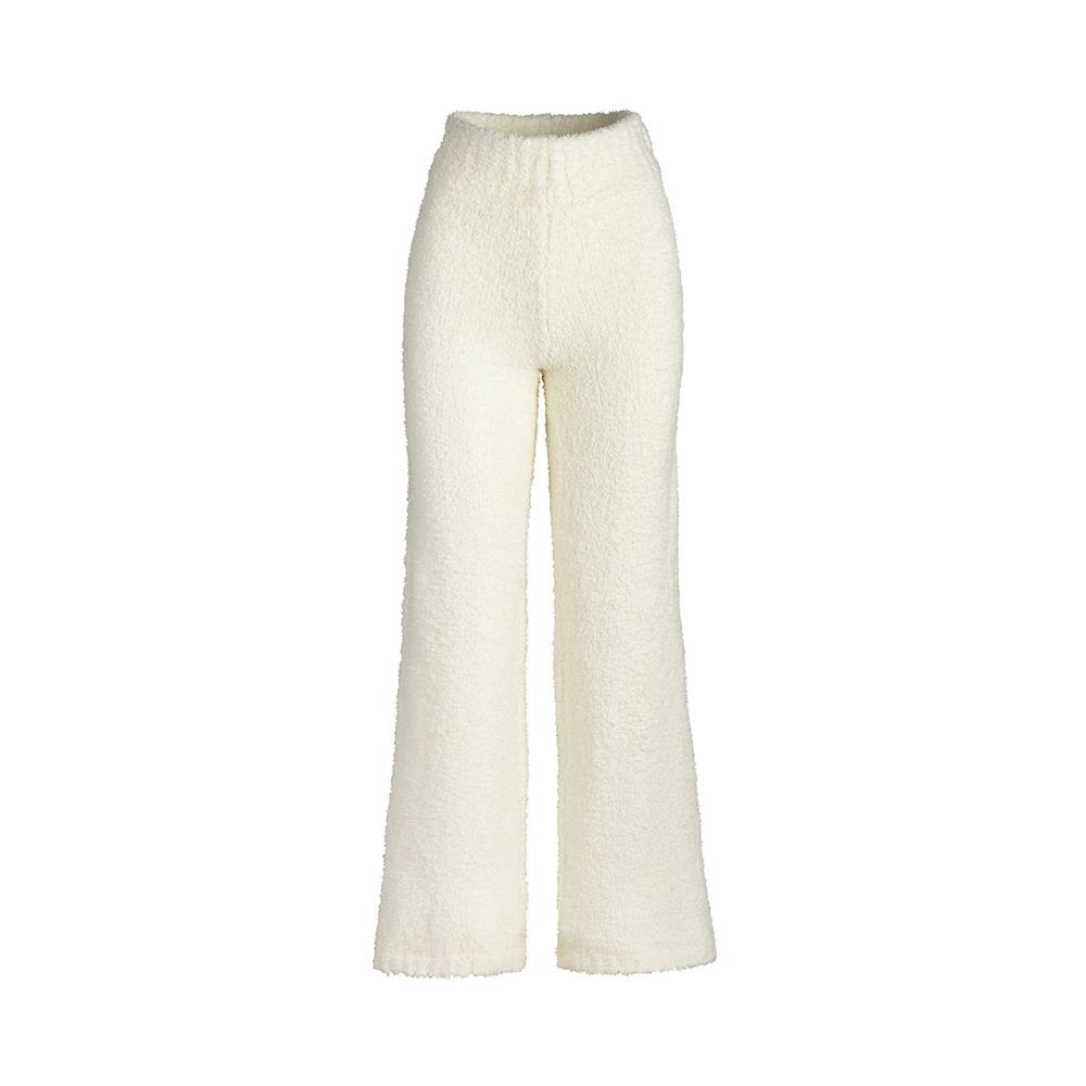 Cozy knitted bouclé trousers