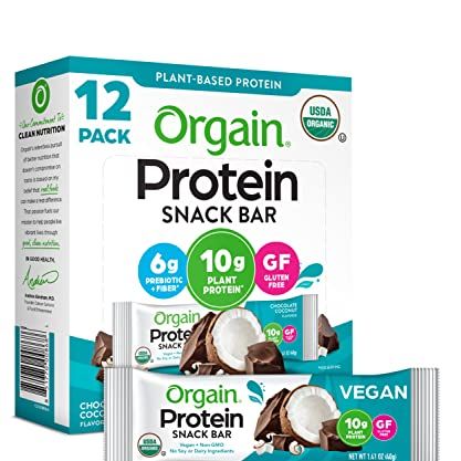 Organic Plant Based Protein Bar-GMO, 1.41 Ounce, 12 Count (Packaging May Vary)