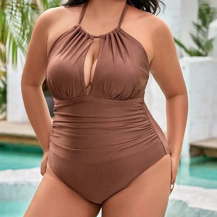 High-Neck Tummy-Control One-Piece