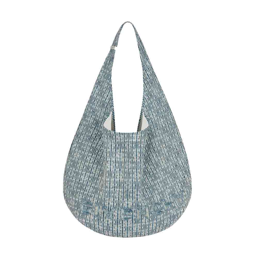 Hobo-Tasche aus gebleichtem 4G-Denim