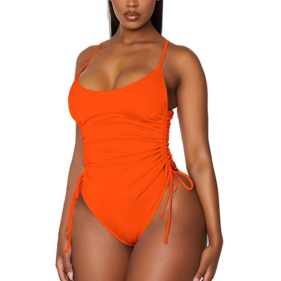 Ruched High-Cut One-Piece 