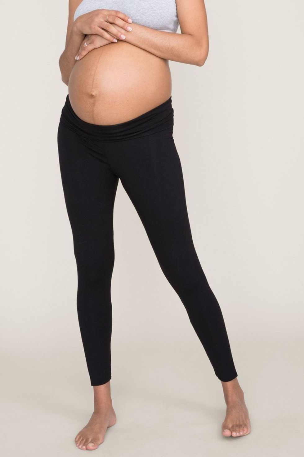 Women's Ultra-Soft Stretchy Maternity Legging Shorts Black