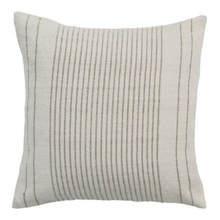 Maple Cotton Stripe Cushion in Taupe