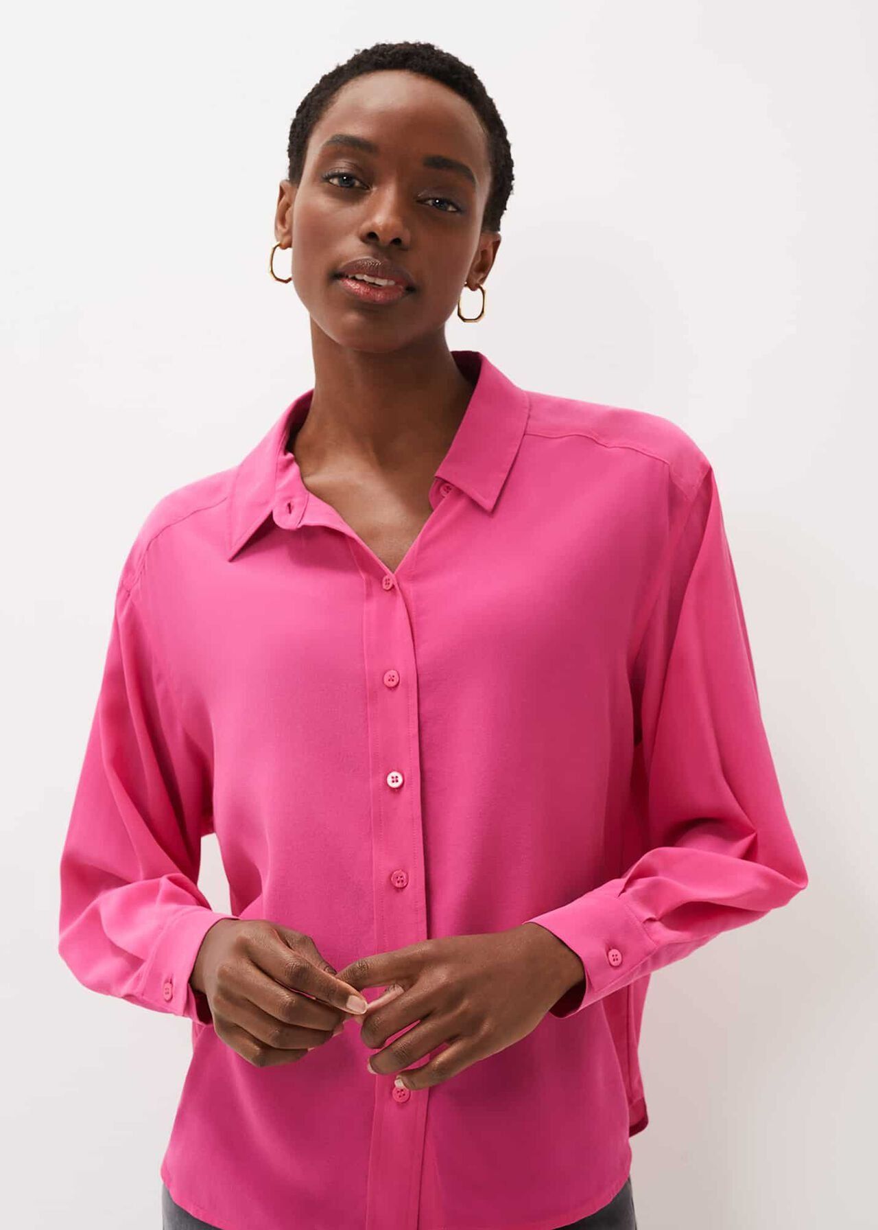 Pink women's cheap dress shirt