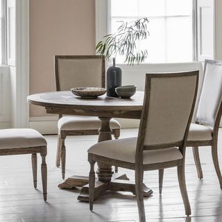 Matilda 4 Seater Round Mindy Wood Dining Table in Natural