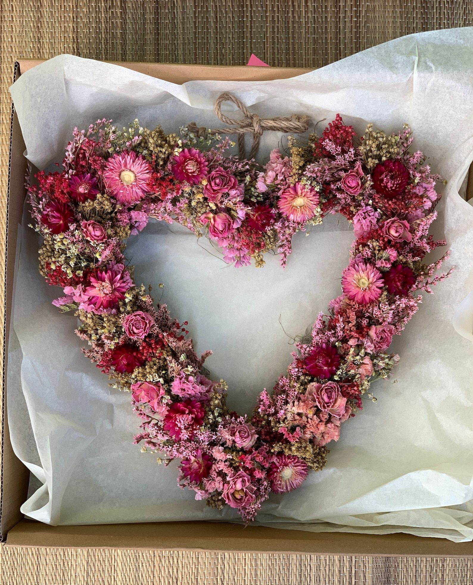 Glitzhome 19.25in L Fabric Valentine's Heart Wreath - 20825148
