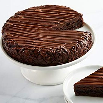 Triple Chocolate-Enrobed Brownie Cake