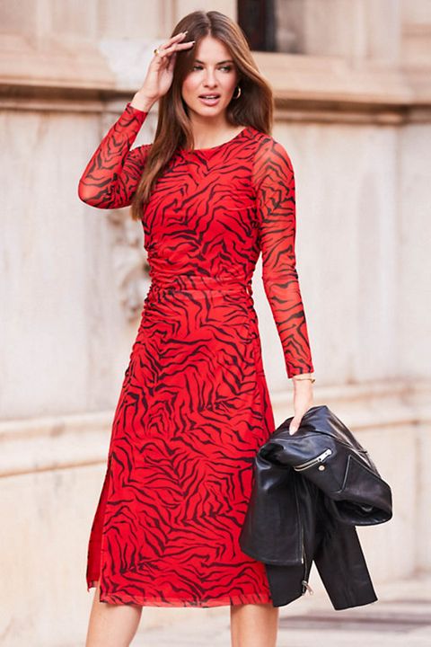 Susanna Reid looks chic in Oliver Bonas animal print dress