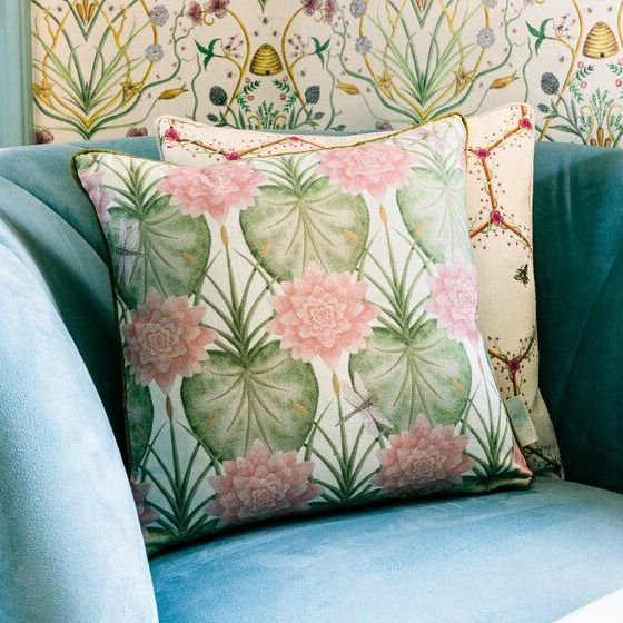 Floral Square Scatter Cushion With Filling