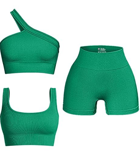 3-Piece Ribbed Seamless Exercise Active Set