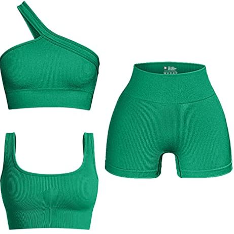 3-Piece Ribbed Seamless Exercise Active Set