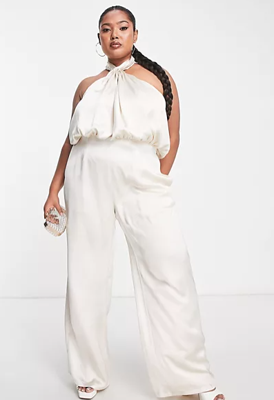 silk jumpsuit wedding guest