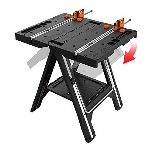 BLACK+DECKER 24-in L x 29.75-in H Black Wood Portable Work Bench in the  Work Benches & Tops department at