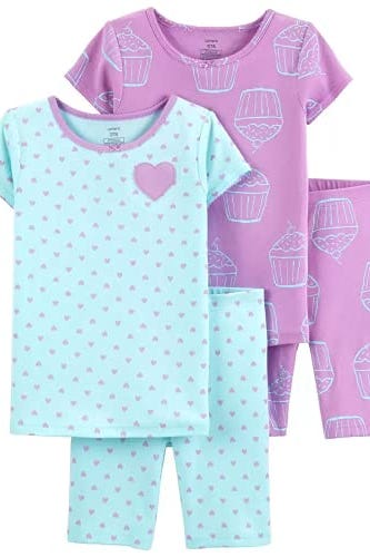 4-Piece Snug Fit Cotton Pajamas 4-Piece Snug Fit Cotton Pajamas
