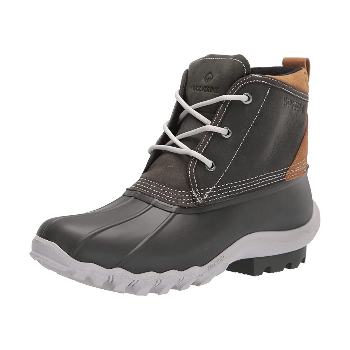 mens duck boots grey