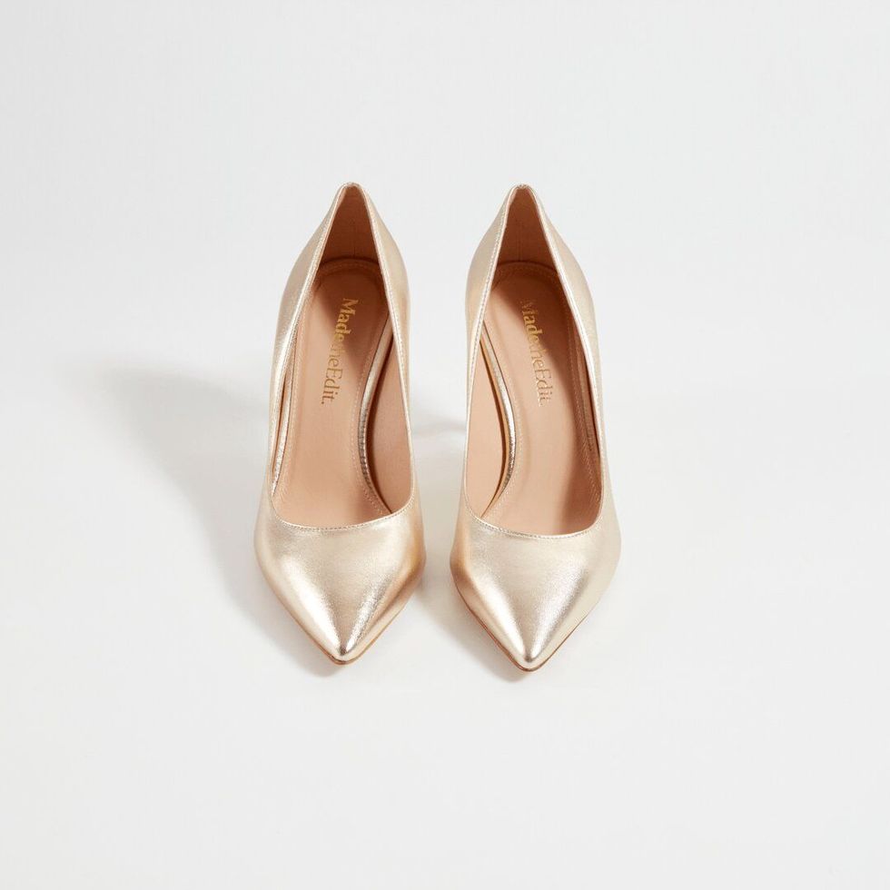 Nataly gold metallic heel