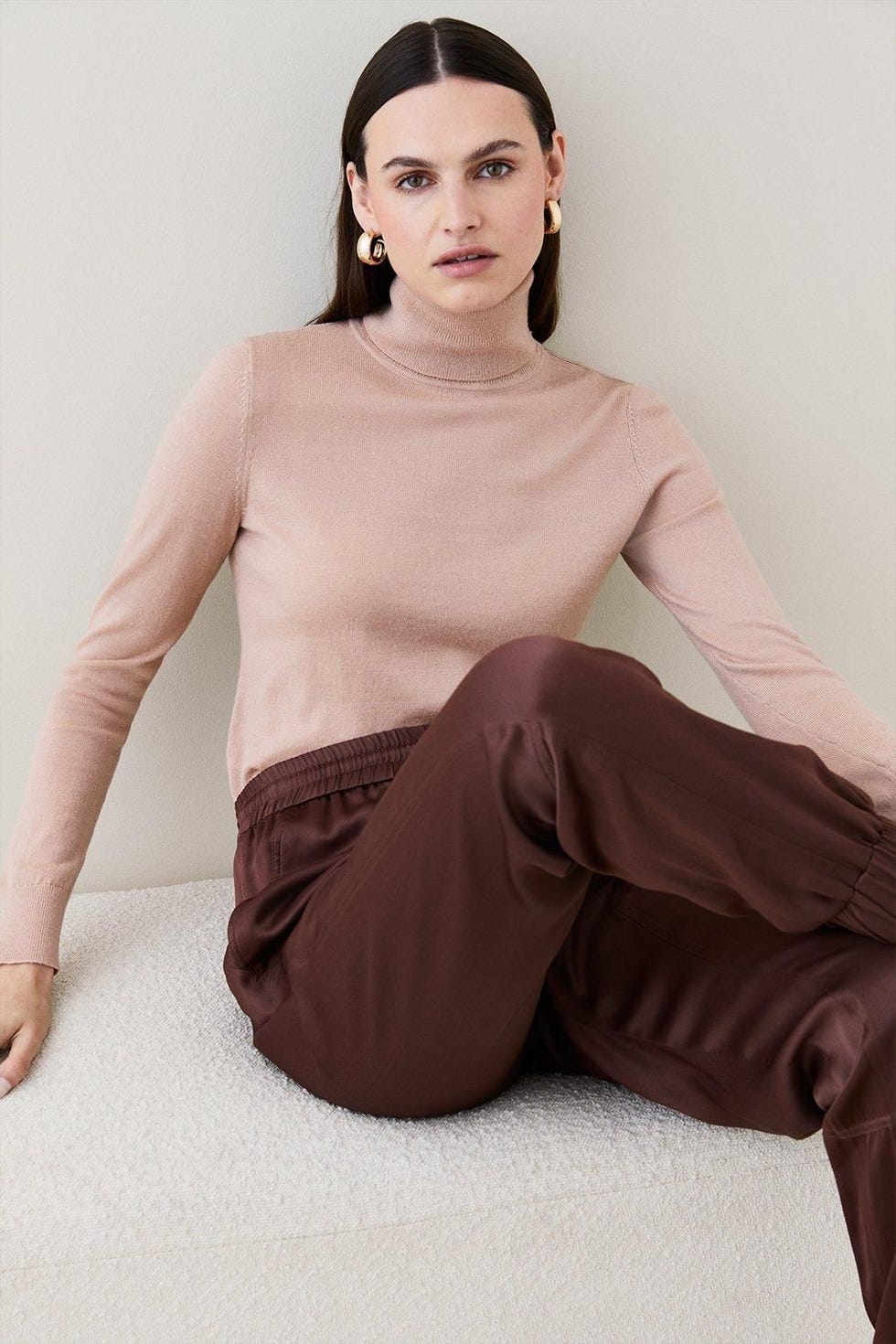 Merino Wool Roll Neck Jumper