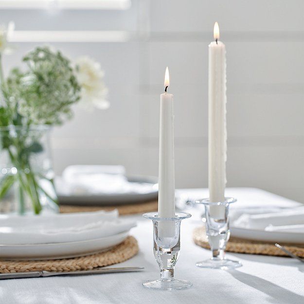 White deals candlestick holders