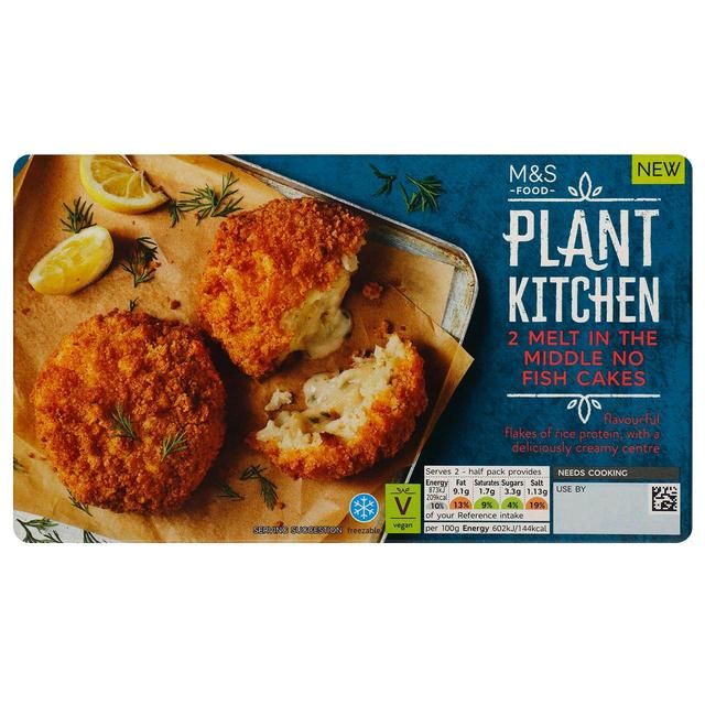 M&S Plant Kitchen 2 Melt in the Middle No Fish Cakes
