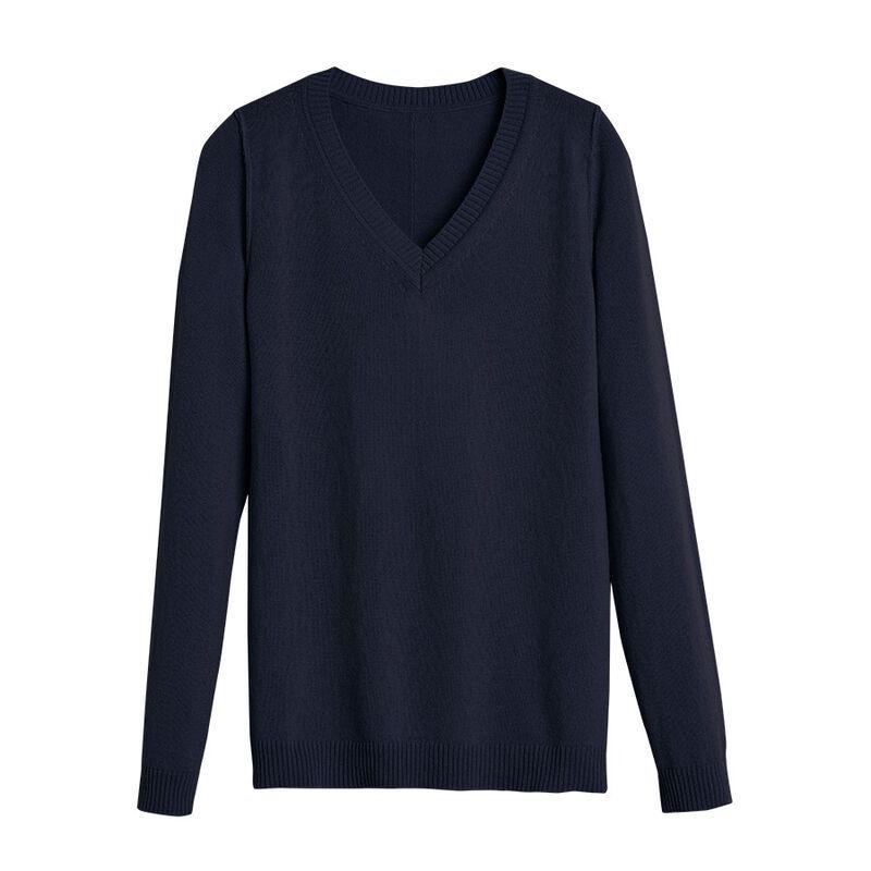 Wool Cashmere V-Neck Sweater