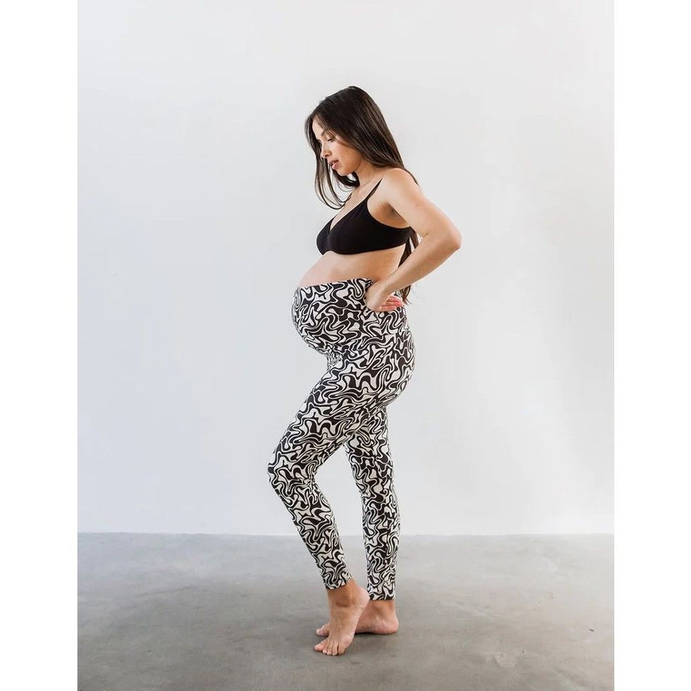 Seraphine Women's Maternity Leggings – Twin Pack (Black/Grey, Medium) at   Women's Clothing store