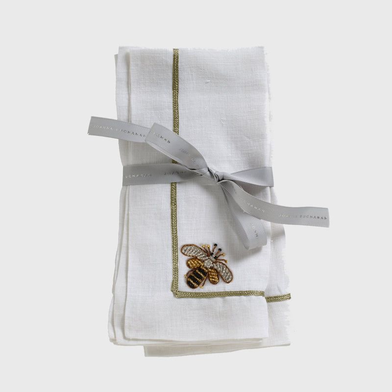 Bee Linen Napkins, Set of 2
