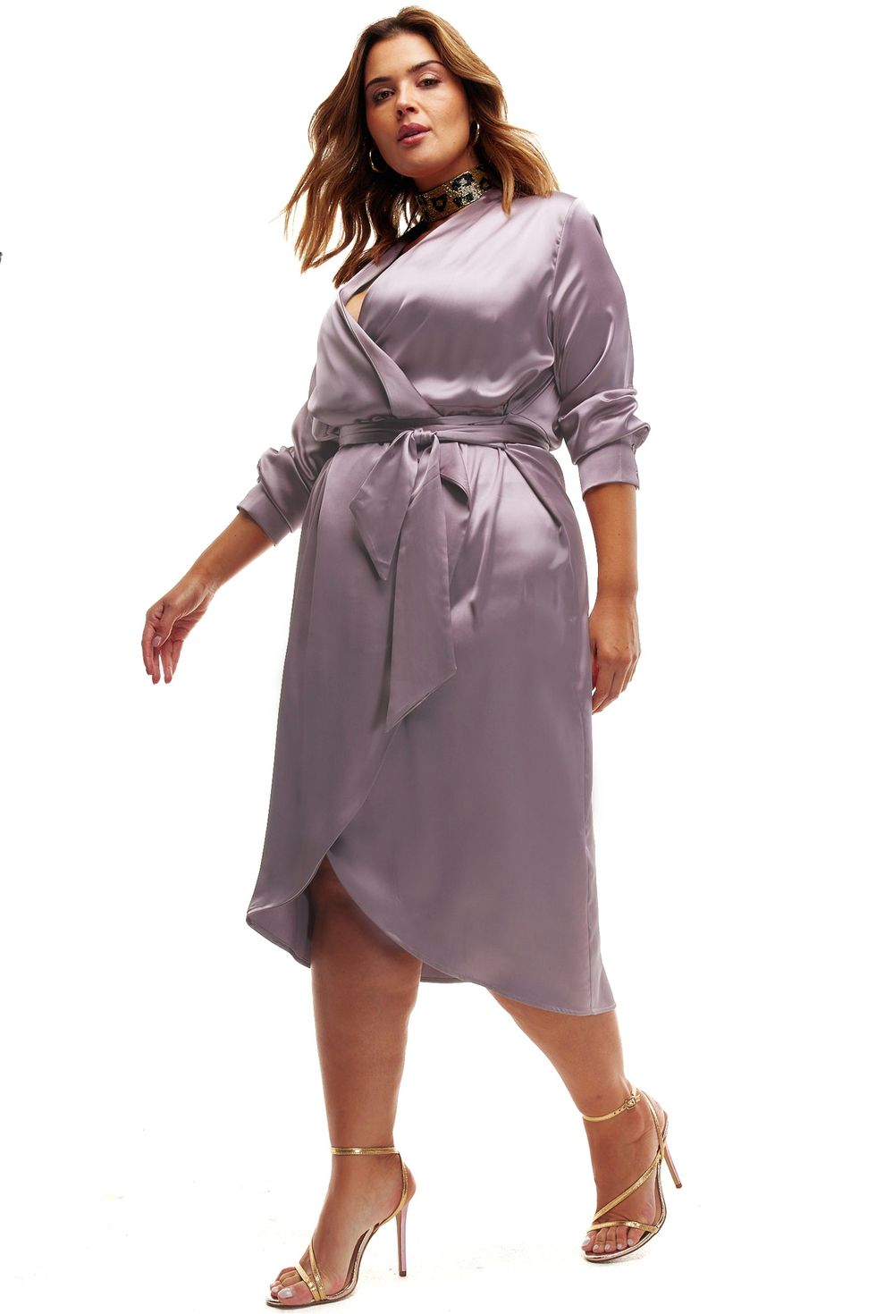 Mink Long Sleeve Wrap Dress – Never Fully Dressed