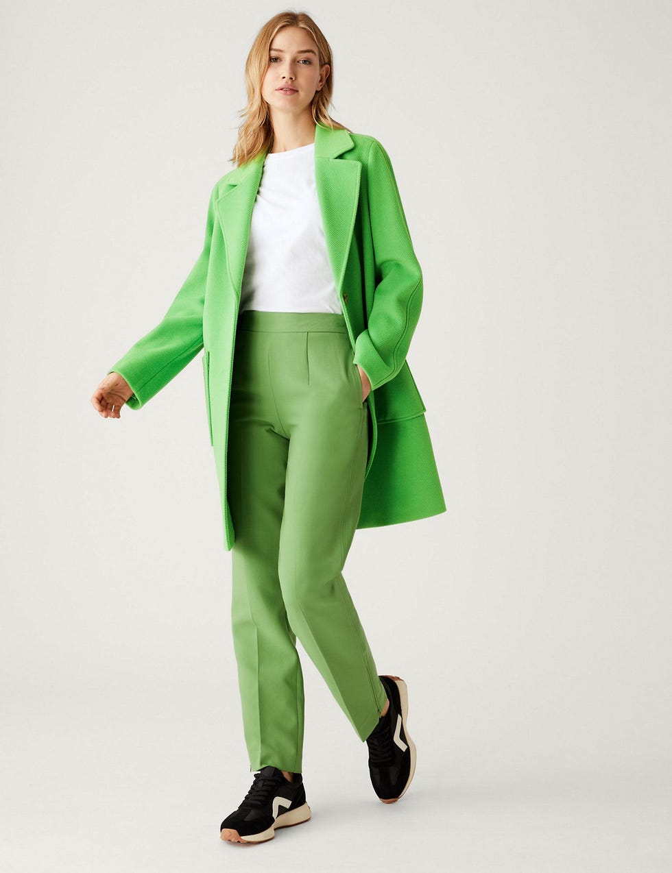 Twill Relaxed Single Breasted Coat