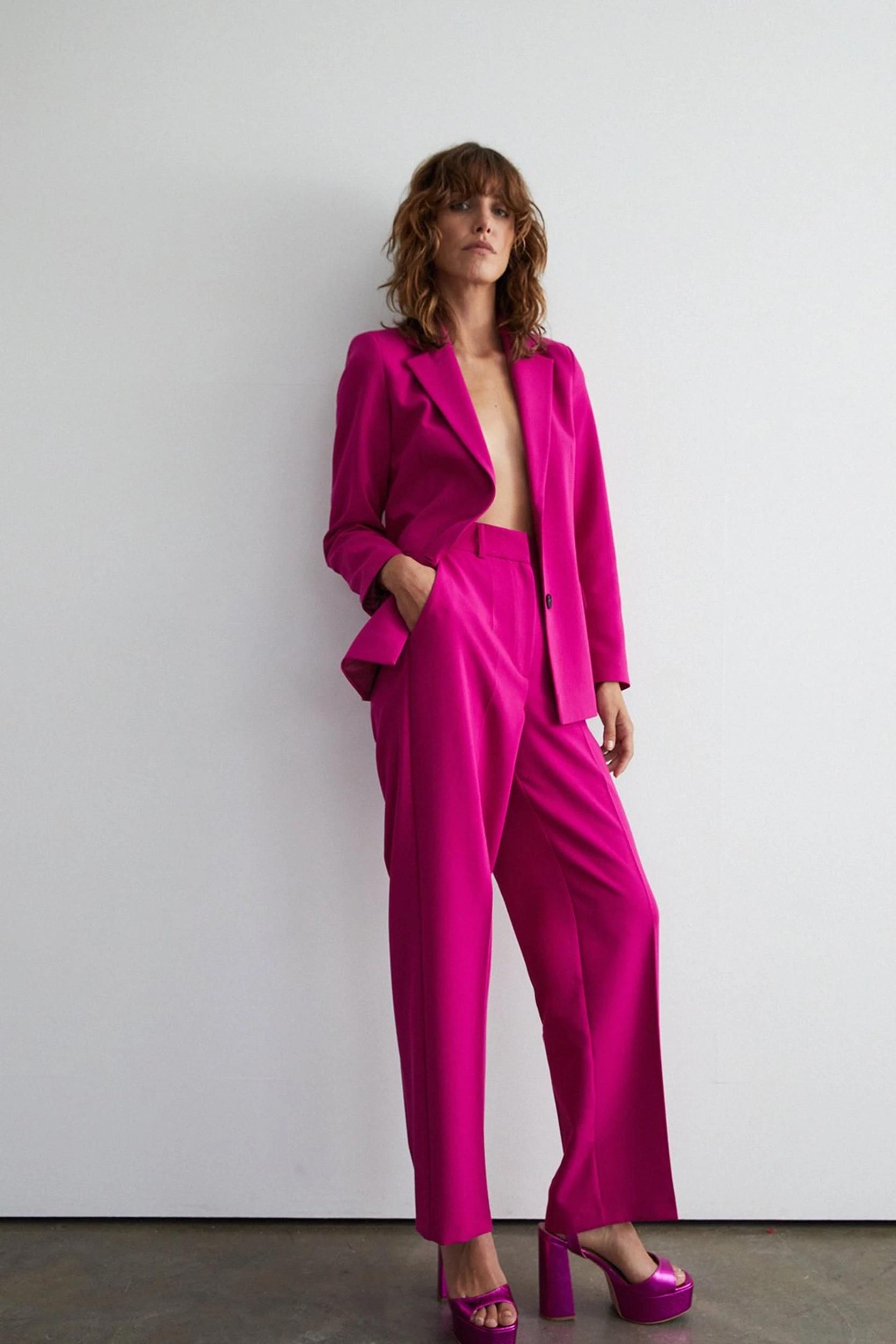 Boden s pink linen suit is perfect for spring